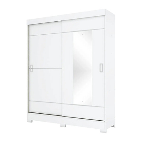 PLACARD 2 puertas Corredizas con Espejo Blanco N/A