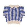 Blusa de hilo cuello con volados Blusa de hilo cuello con volados