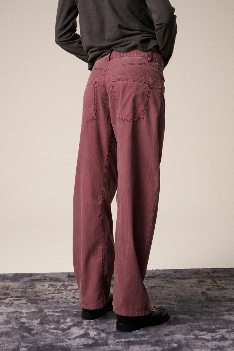PANTALON BOY WASH Bordo
