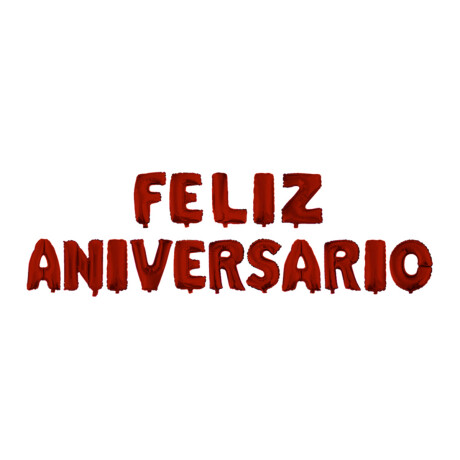 Globo de aluminio Feliz Aniversario Rojo