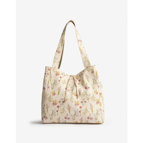Shopper Con Bolso Estampado Flores