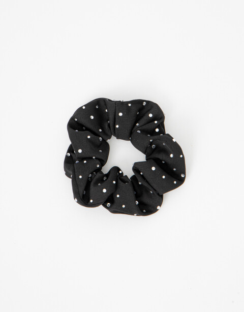 Skunzies Strass Scrunchie Con Strass - Negro