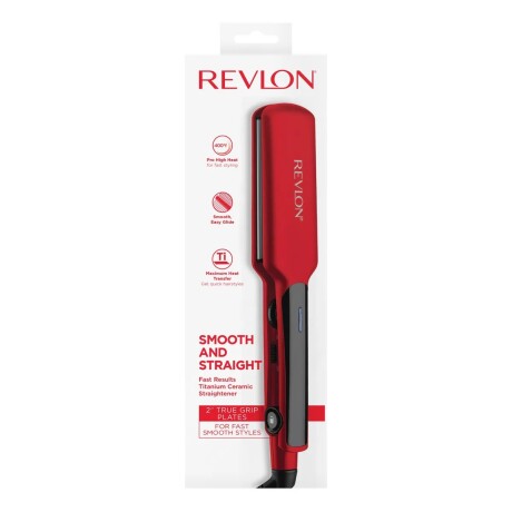 Planchita de Pelo Revlon con Revistimiento de Titanio ROJO
