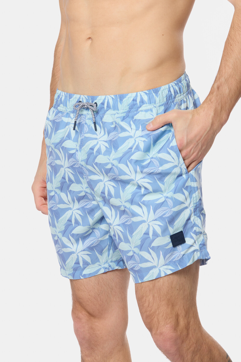 SHORT DE BAÑO ESTAMPADO Azul