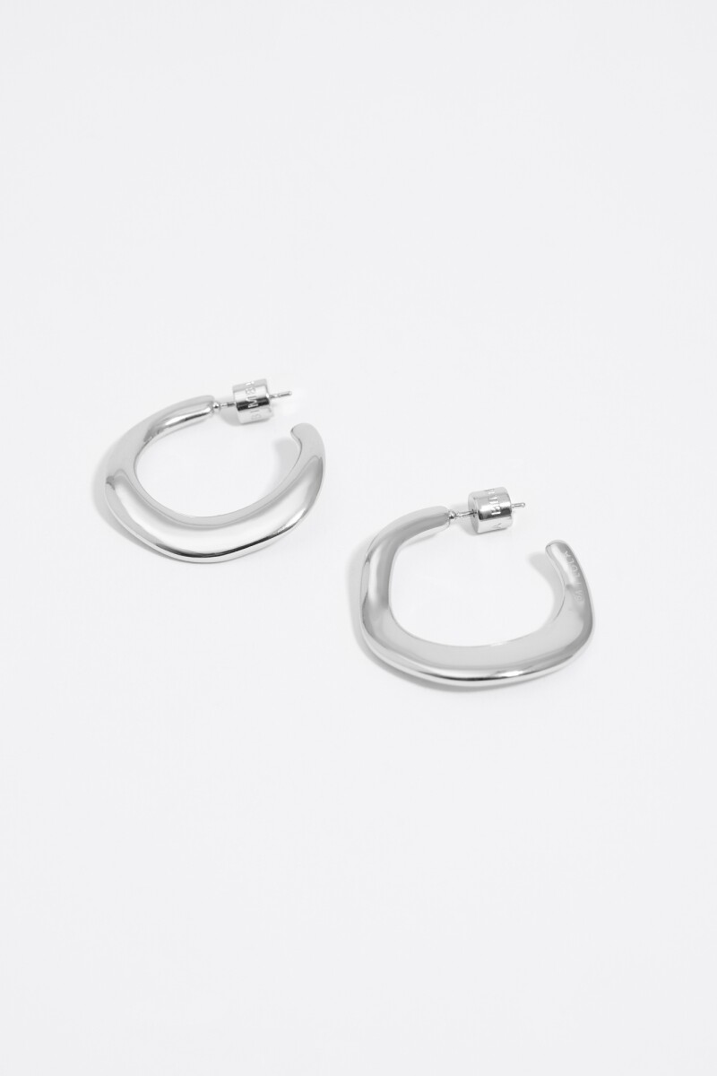 PENDIENTES ARO IRREGULAR Plata