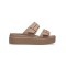 Brooklyn Buckle Low Wedge W - Mujer Latte