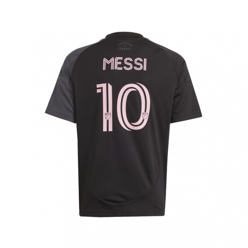 Camiseta Visitante Messi Inter Miami CF 25/26 (Niños) Grey Four / Sandy Pink / Preloved Scarlet