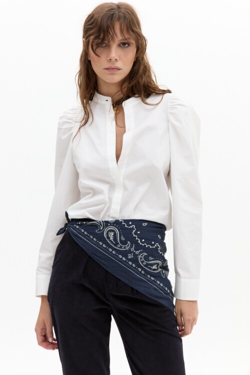 Camisa Lilium en Algodón Blanca