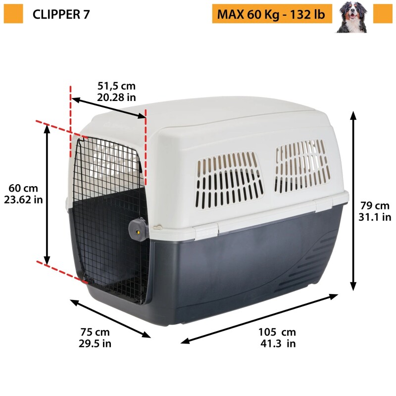 Transportadora Clipper autorizada IATA 7 (105 x 75 x h 79 cms)