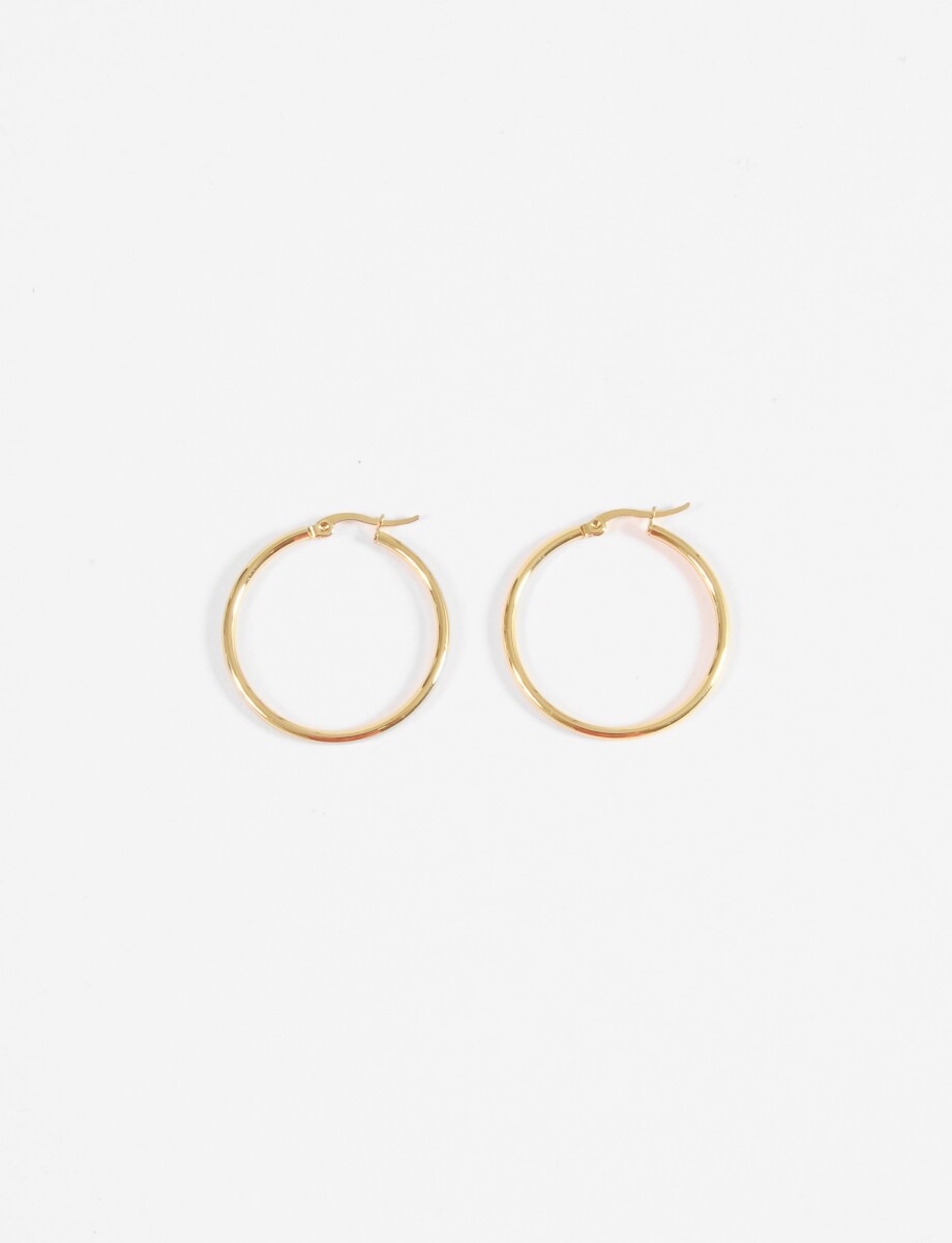 Aros acero large - dorado 