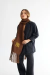 Bufanda Scarf Marrón con Lima