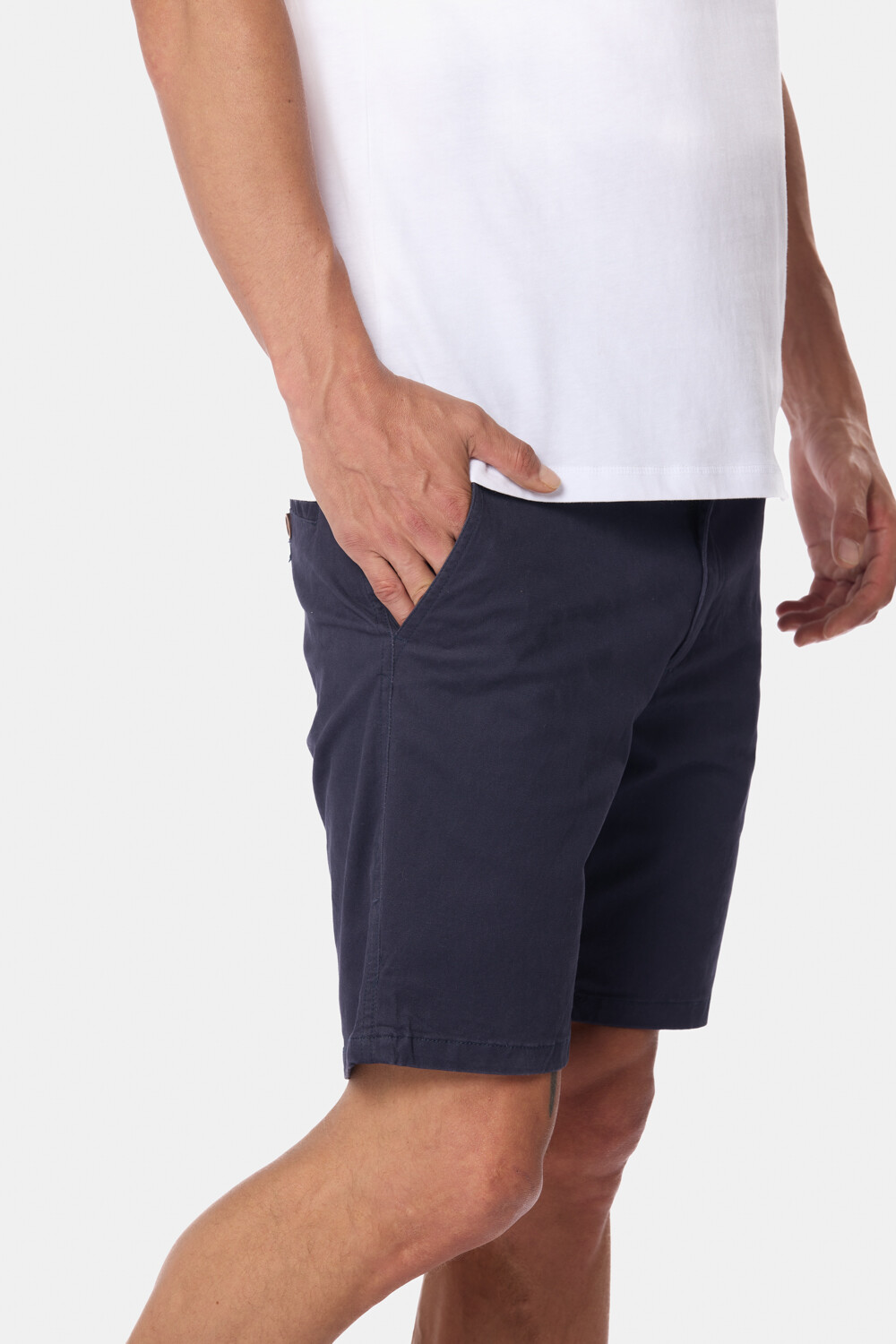 BERMUDA CON CINTURA ELASTIZADA Azul