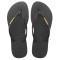 Sandalias de Mujer Havaianas Slim Logo Metallic Negro - Dorado