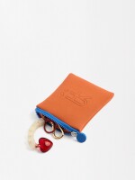Llavero Charm Corazón Con Perlas rojo