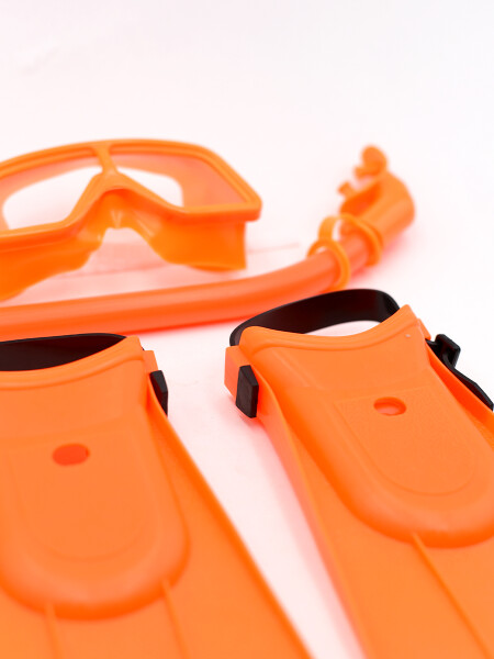 LENTES SET C/ SNORKEL Y PATAS NARANJA