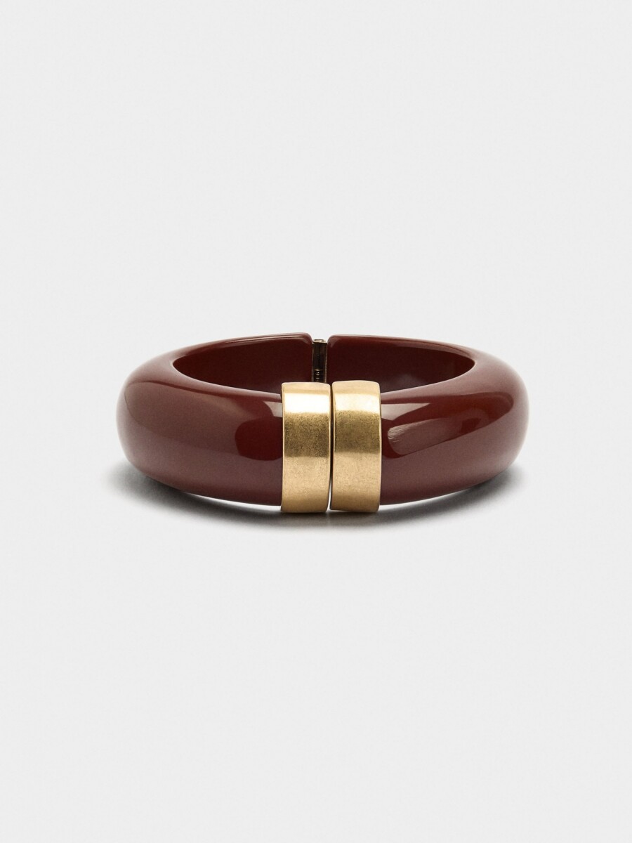 Pulsera Rígida Tubular marron