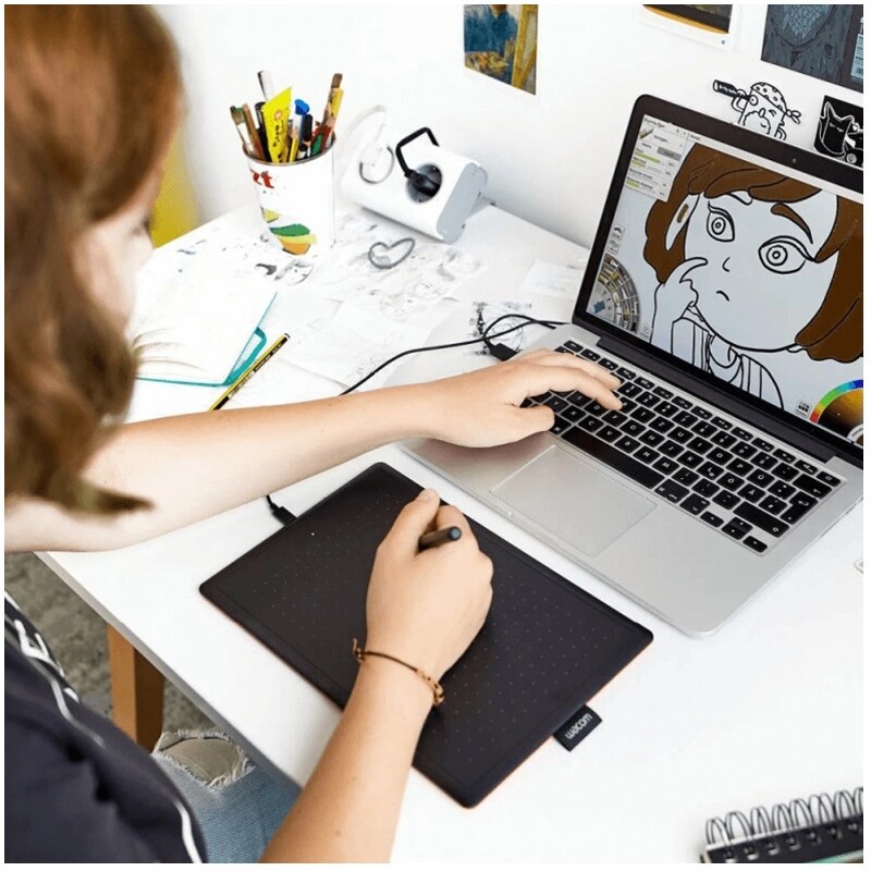 Tableta Digitalizadora Wacom One CTL472 S Black Tableta Digitalizadora Wacom One CTL472 S Black