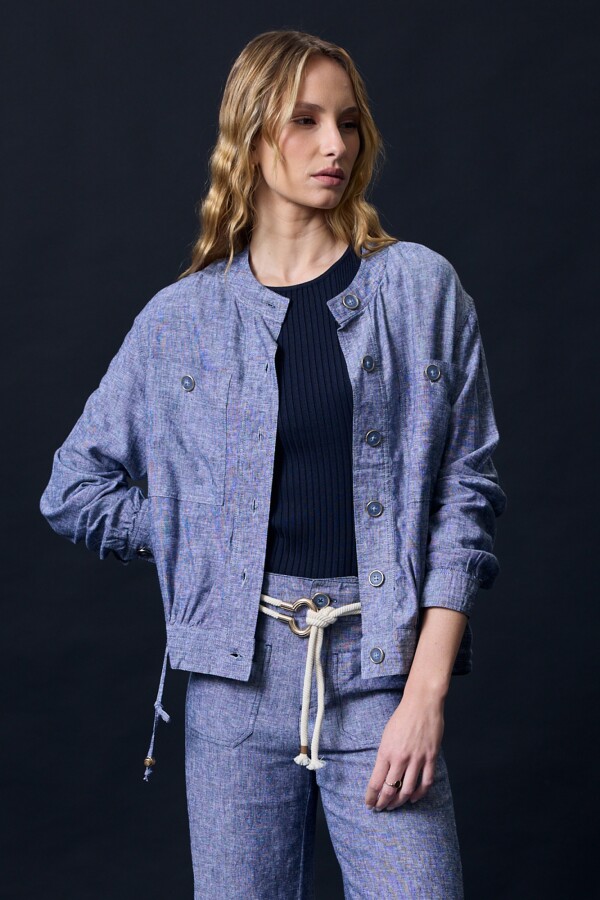 Chaqueta Lino AZUL