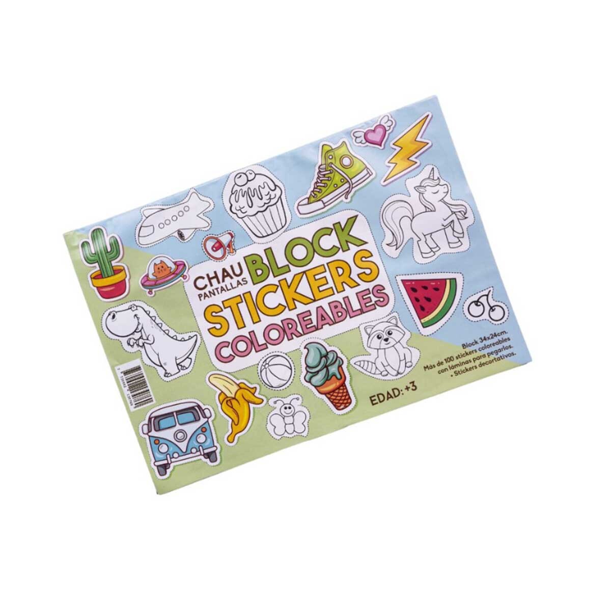 Block Stickers Coloreables Chau Pantallas 