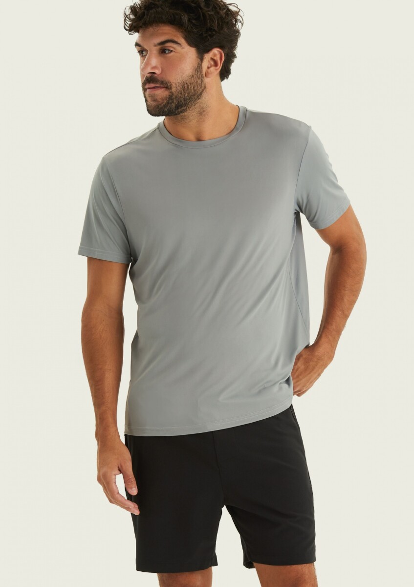 CAMISETA DEPORTIVA MANGA CORTA - GRIS 