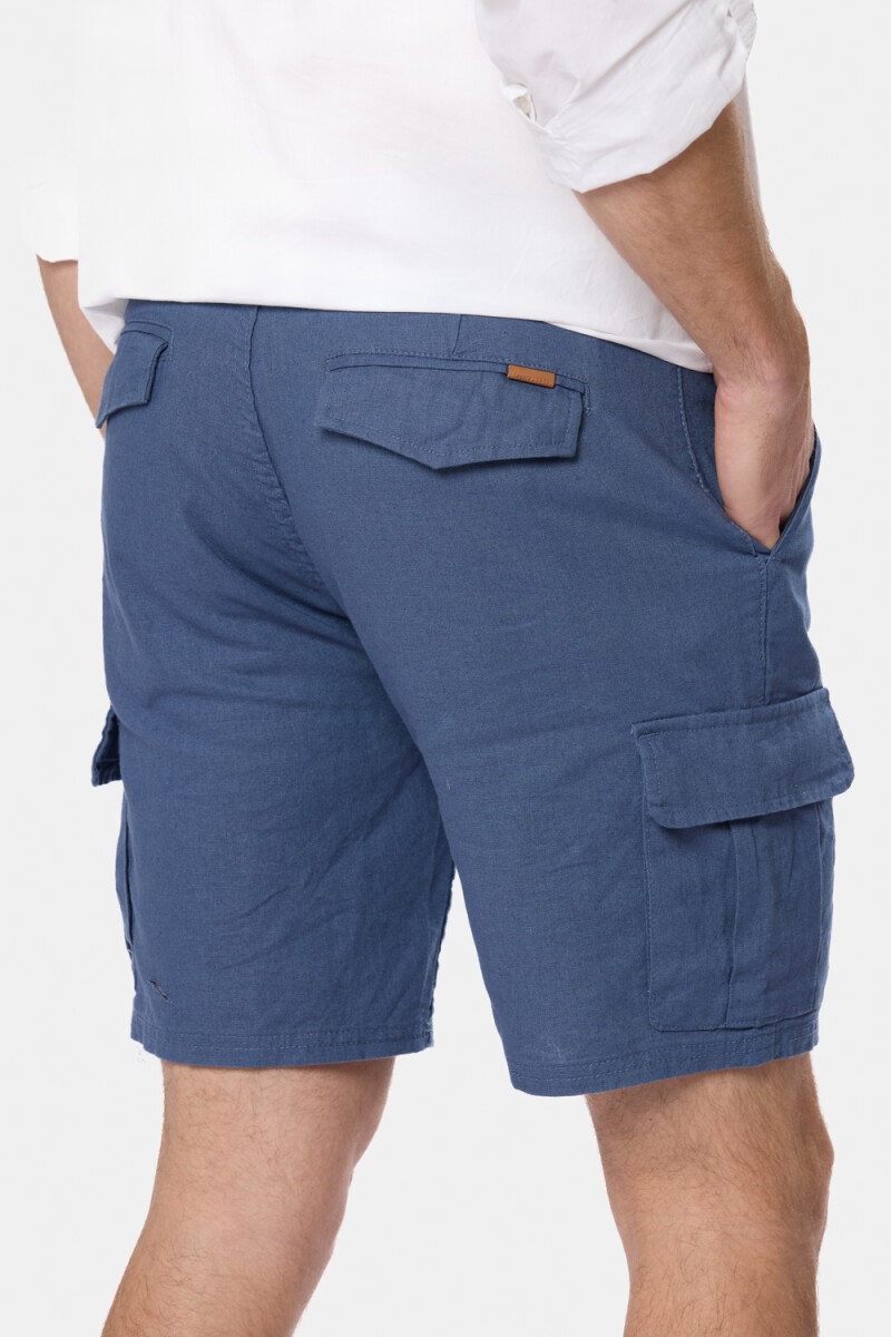 BERMUDA CARGO DE LINO - Piedra 