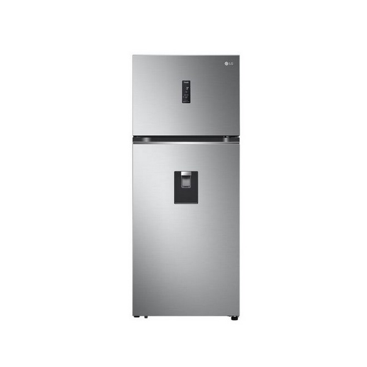HELADERA LG CON FREEZER 393 LTS. INOX CON DISP. INVERTER 