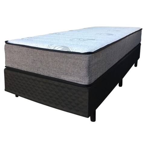 Sommier 1 Plaza Box y Colchón Mulata Densidad Reversible 100% Espuma 78 x 188 x 60 cm - 130 Kg Sommier 1 Plaza Box y Colchón Mulata Densidad Reversible 100% Espuma 78 x 188 x 60 cm - 130 Kg