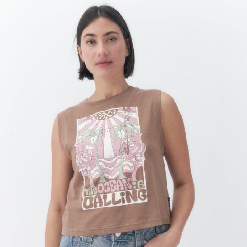 Musculosa Dama Roxy Marron