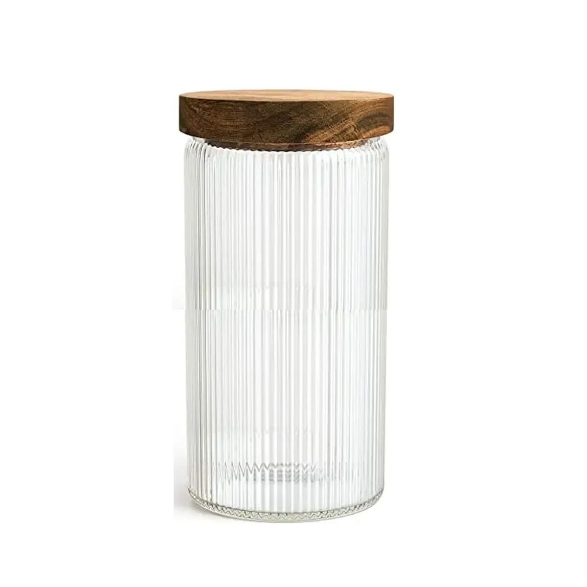 Frasco de vidrio con tapa de madera - Extra Grande 9x30cm 