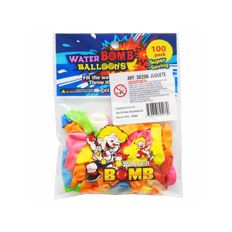 BOMBITA AGUA FLUO 100 Unidades BOMBITA AGUA FLUO 100 Unidades