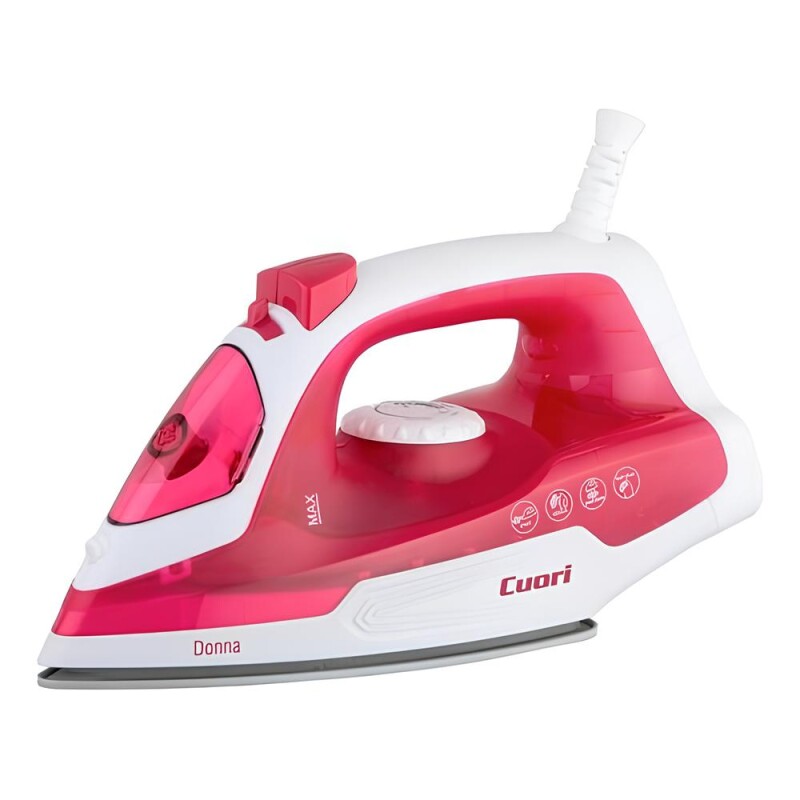 Plancha a vapor Cuori Donna 1450W rosa con función seco y apagado automático para un planchado doméstico eficiente Rosa