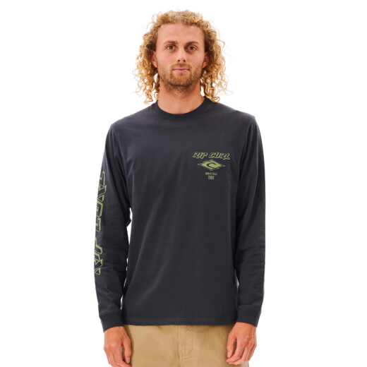 Remera ML Rip Curl Fade Out Icon L/S Tee - Negro Remera ML Rip Curl Fade Out Icon L/S Tee - Negro