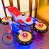 Moto Giratoria Luz Sonido Movimiento 360 Juguete Niños Variante Color Rojo Azul