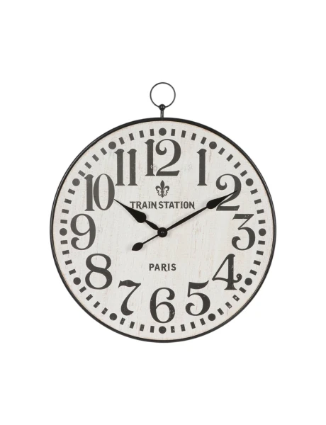 RELOJ DE PARED HIERRO D50X57.5X4.5CM TRAIN STATION RELOJ DE PARED HIERRO D50X57.5X4.5CM TRAIN STATION