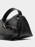 Bolso Bandolera Efecto Craquelado negro