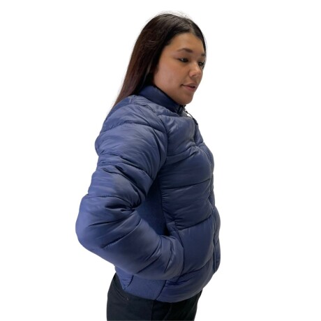 Campera inflada stretch Dama Azul Marino