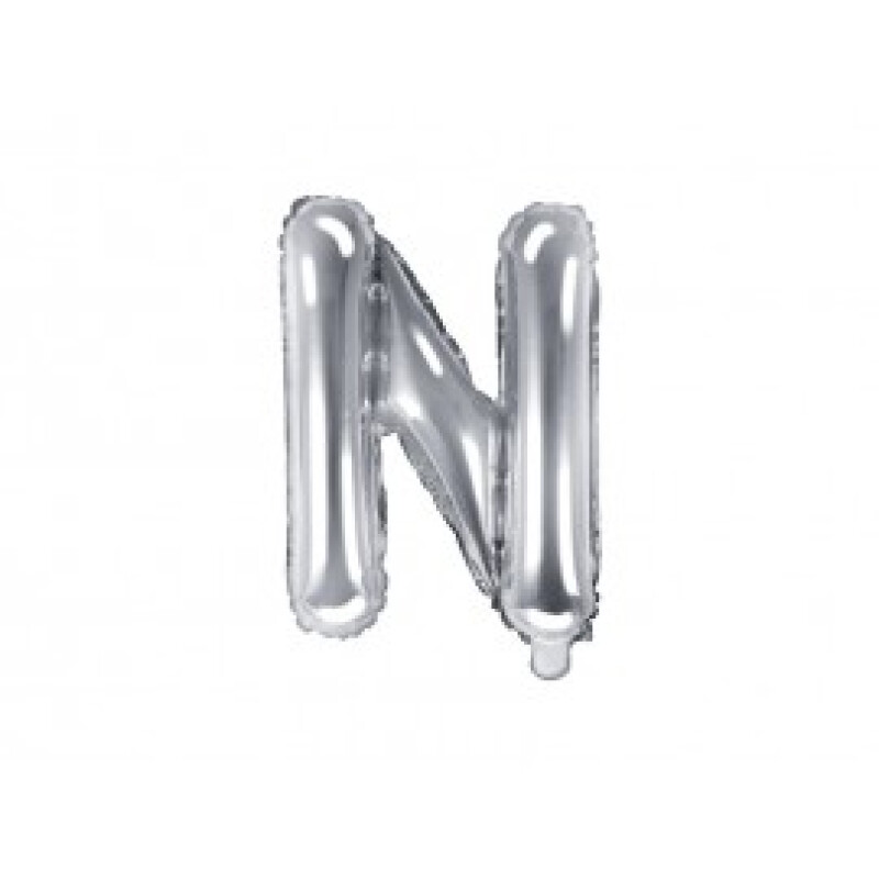Letra Inflable Plateada N