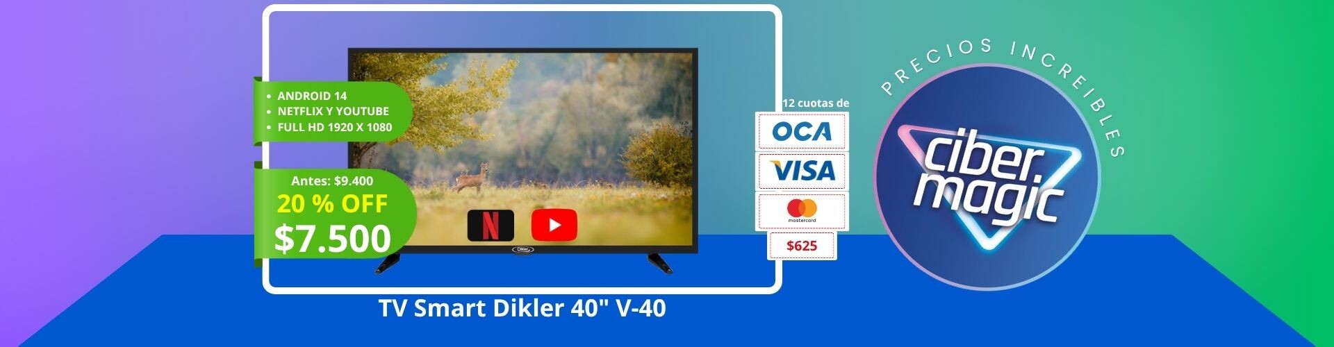 TV smart Dikler 40