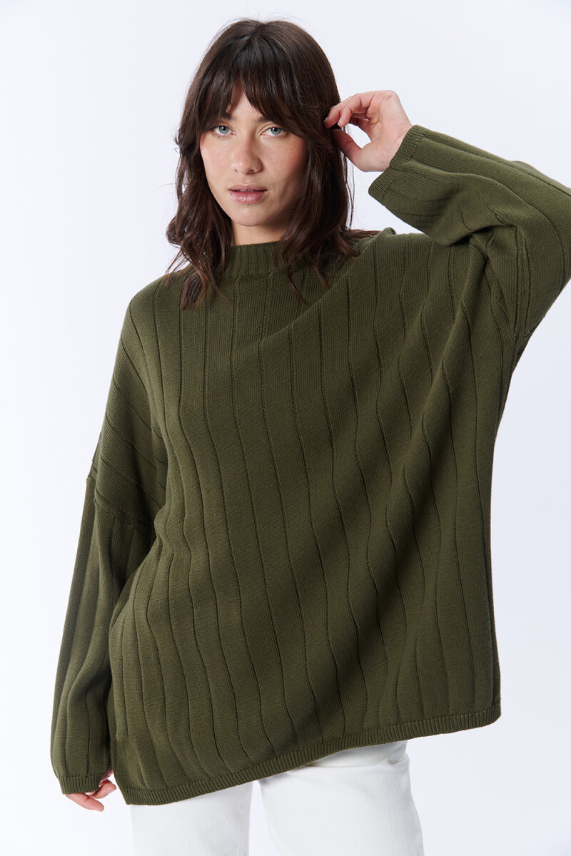 Buzo Punto Oversize Verde