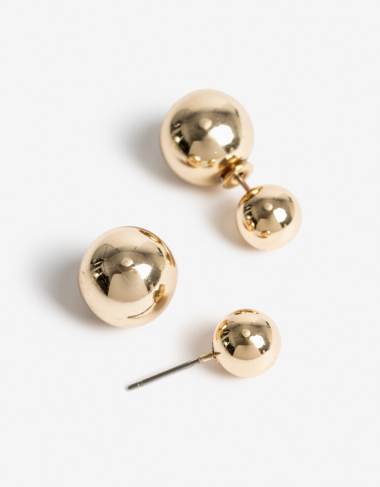 Aros Pasantes Special Price Aros Pasantes Bolones Metal - Dorado