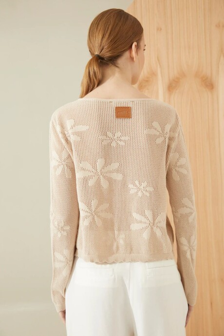 CARDIGAN FLORIDA BEIGE