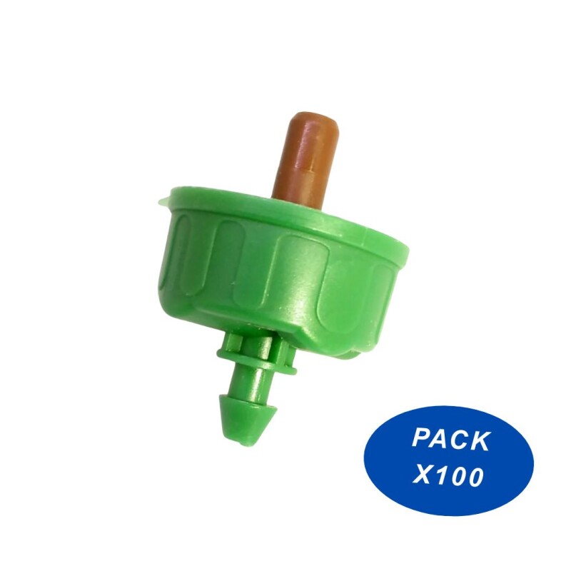 Gotero 8 lts/h autocompensado y antidrenante x100u. Gotero 8 lts/h autocompensado y antidrenante x100u.