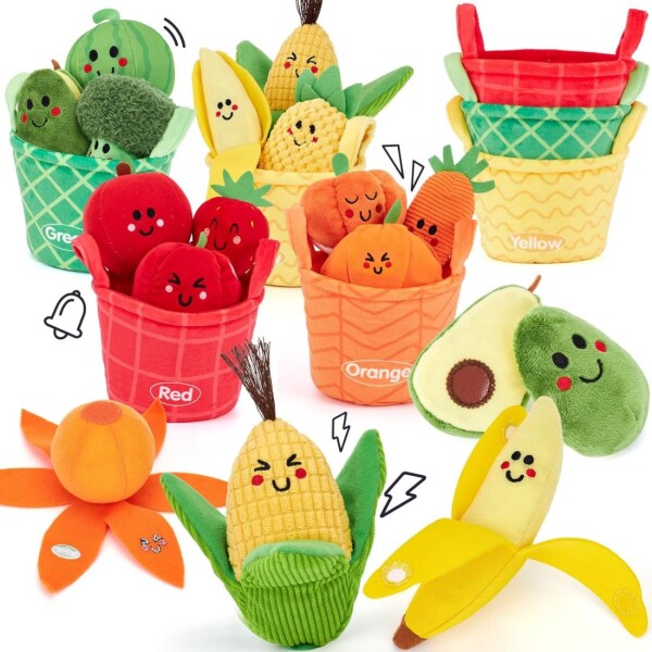 Pack de frutas y verduras en tela - conteo y colores Pack de frutas y verduras en tela - conteo y colores