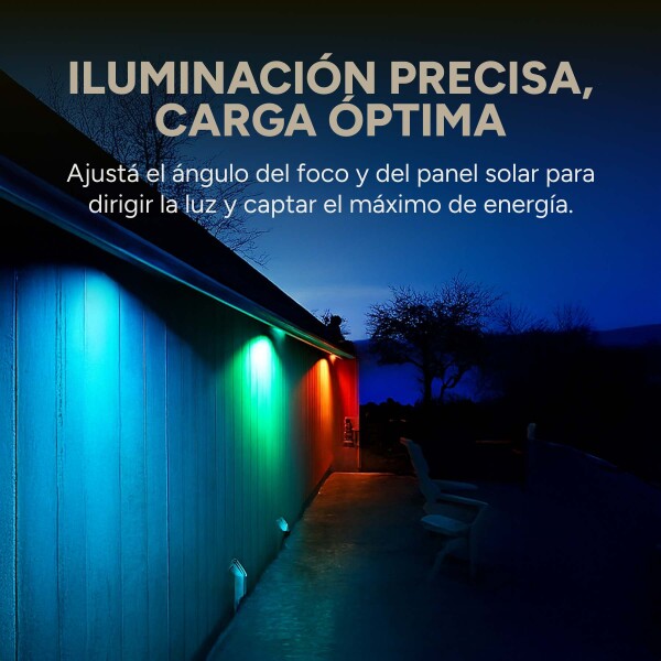 Foco Estaca Amurable x6 Luz Led Solar RGB Colores Jardin Foco Estaca Amurable x6 Luz Led Solar RGB Colores Jardin