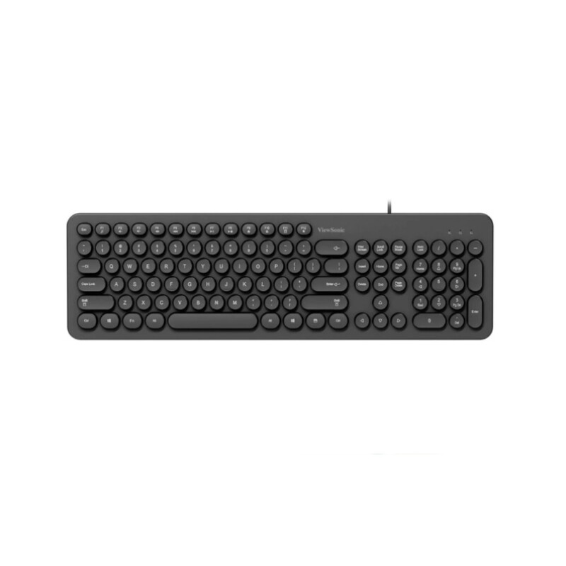 Teclado USB ViewSonic KU334 Español con Teclas Redondas TECLADO USB A VIEWSONIC KU334 ESPAÑOL TECLAS REDONDAS