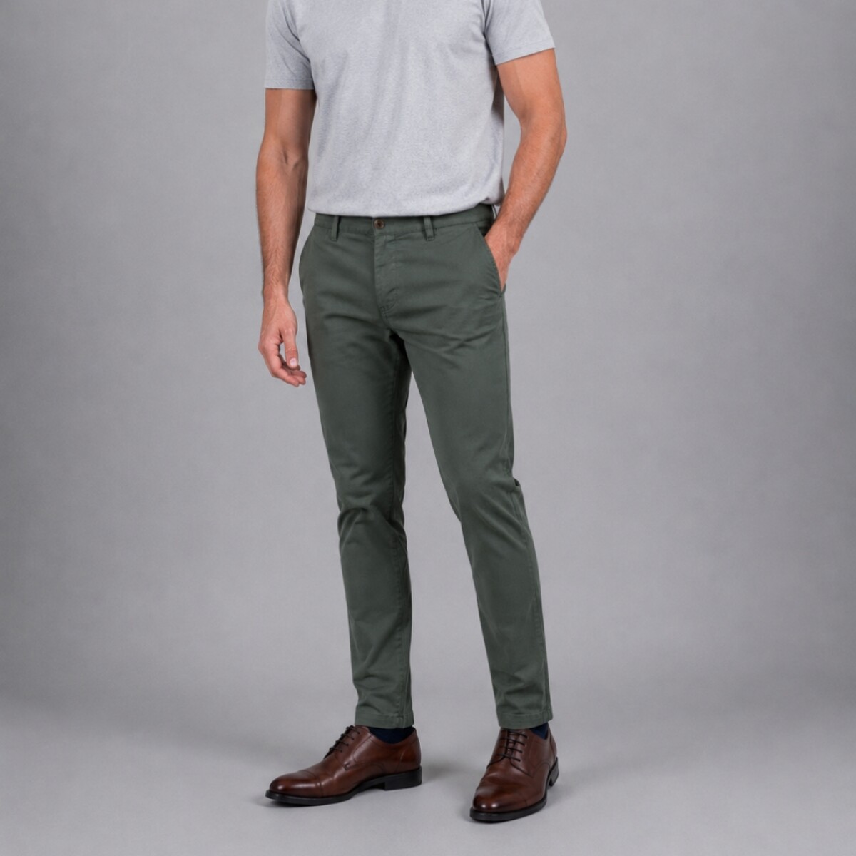 Pantalón de gabardina - Verde 