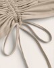 CONJUNTO TOP ASIMETRICO Y FALDA BEIGE Beige