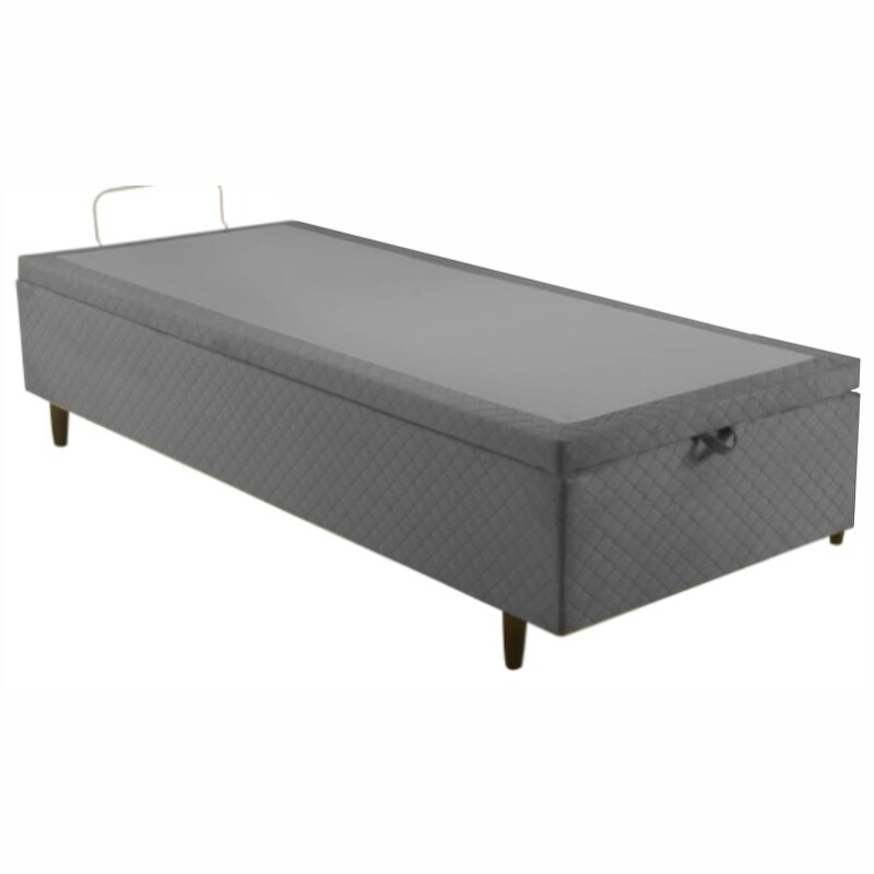 Cama Baúl HE Tapizada en Tela Modelo 1439 100 x 200 - Gris Cama Baúl HE Tapizada en Tela Modelo 1439 100 x 200 - Gris