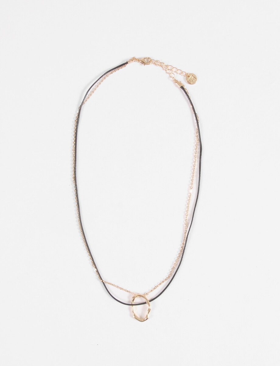 Collar cadena cordón dije - dorado 