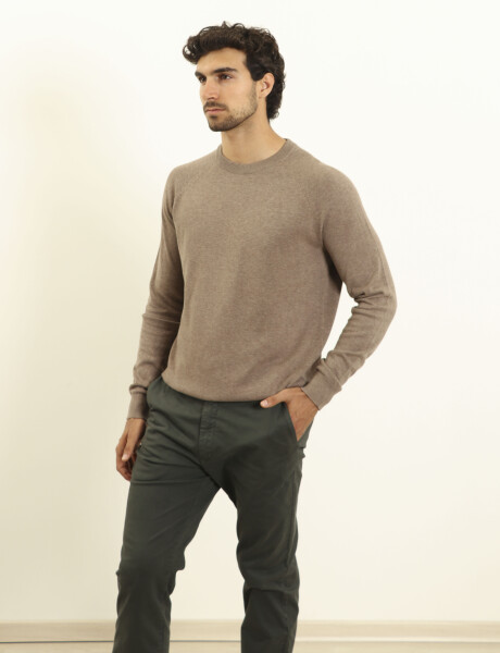 470450 SWEATER HARRINGTON LABEL Tostado